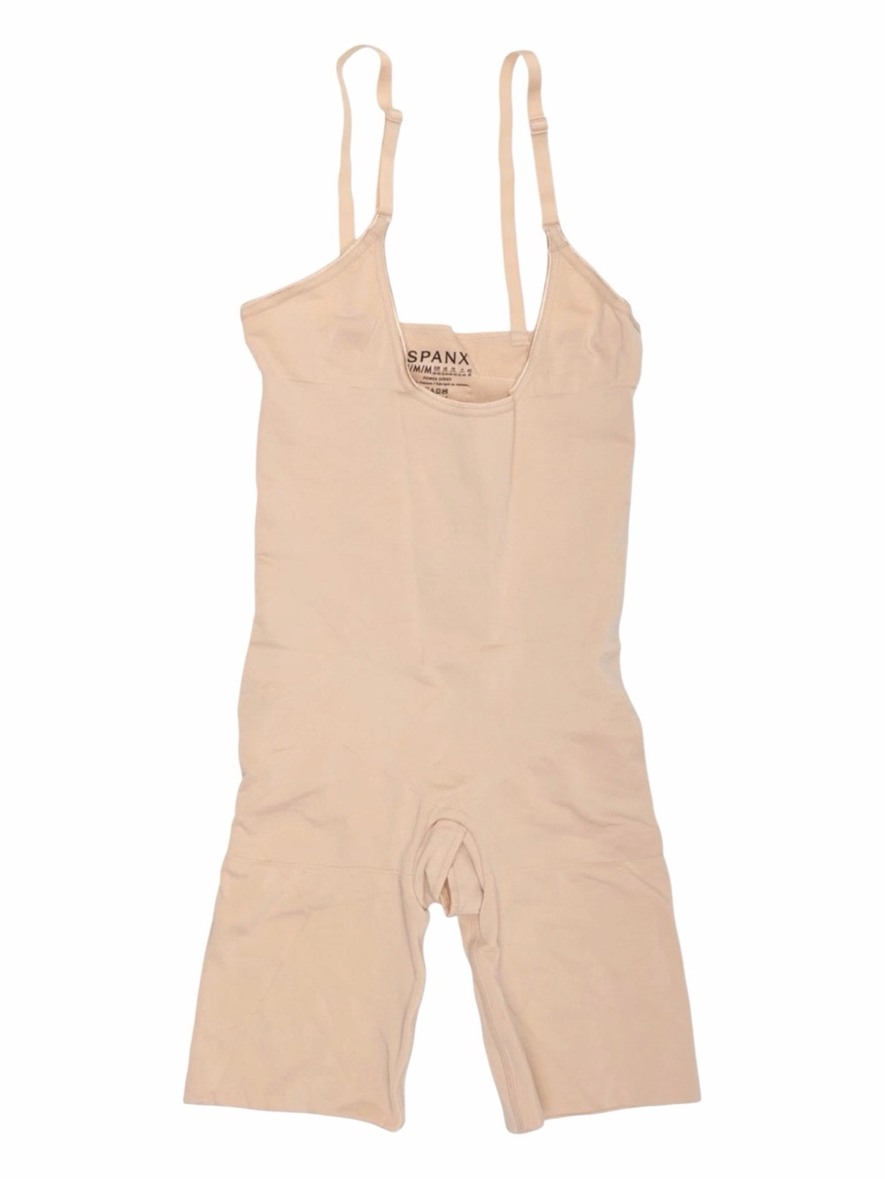 Assets By Spanx Beige Full-Body Shaping Bodysuit with Adjustable Straps